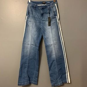 High rise wide leg jeans